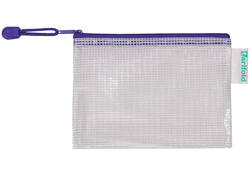 Opbergtas Tarifold met rits 175x125mm PVC blauw