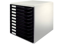 Ladenblok Leitz A4 10 laden zwart/wit