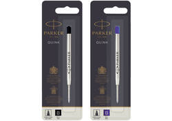 Balpenvulling Parker Quink breed blauw breed blister à 1 stuk
