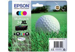 Inktcartridge Epson 34XL T3476 zwart + 3 kleuren