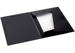 Elastomap Djois college file A4 3 klepppen PP zwart