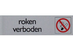 Infobord pictogram roken verboden 165x44mm