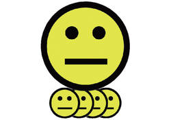 Magneet smiley 25mm emotie neutraal geel