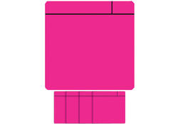Magneet scrum 75x75mm roze