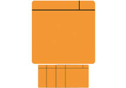 Magneet scrum 75x75mm oranje