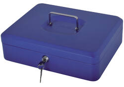 Geldkist Pavo met muntsorteerbak 300x240x90mm blauw