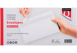 Envelop Quantore bank EA5/6 110x220mm zelfklevend wit 50stuk