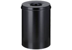 Papierbak met vlamdover Vepabins 30liter 33.5cm zwart