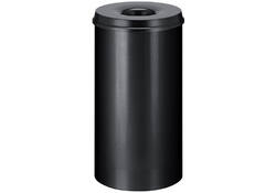 Papierbak met vlamdover Vepabins 50liter 33.5cm zwart