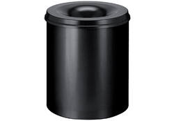 Papierbak met vlamdover Vepabins 80liter 47cm Zwart