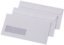 Envelop Quantore 110x220mm venster 3x10cm links 500stuks