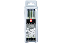 Fineliner Sakura pigma micron blister 3 stuks zwart