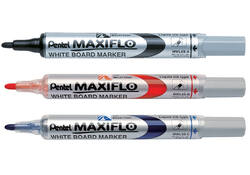 Viltstift Pentel MWL5S Maxiflo whiteboard rond 1mm blauw