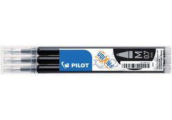 Rollerpenvulling PILOT friXion medium zwart set à 3 stuks