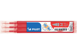 Rollerpenvulling PILOT friXion medium rood set à 3 stuks