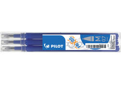 Rollerpenvulling PILOT friXion medium blauw set à 3 stuks