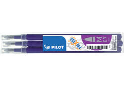 Rollerpenvulling PILOT friXion medium violet set à 3 stuks