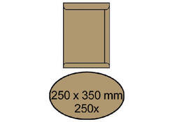 Envelop akte IEZZY 250x350mm zelfklevend 90gr bruin 250stuks