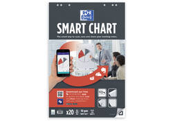 Flipoverpapier Oxford smart 65x98cm. ruit 90gram 20vel