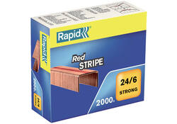 Nieten Rapid 24/6 verkoperd red stripe 2000 stuks