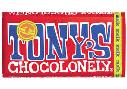 Chocolade Tony's Chocolonely melk reep 180gr
