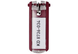 Sleutellabel Durable 1957 met ring rood