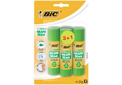 Lijmstift Bic Ecolutions 21gr blister à 3+1 gratis