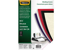 Voorblad Fellowes A4 lederlook royal blauw 25stuks