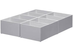 Inzetbak Djois hoog 70x122x168mm 2-vaks grijs