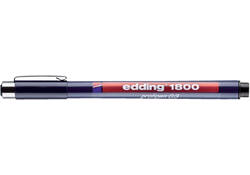 Fineliner edding 1800 0.25mm - 0.35mm - 0.5mm zwart set à 3 stuks