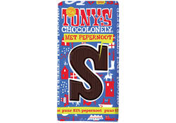 Chocoladeletter Tony's Chocolonely puur pepernoot S 180gr