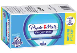 Balpen Paper Mate Flexgrip Ultra medium blauw valuepack 30+6 gratis