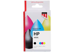 Inktcartridge Quantore alternatief tbv HP X4D37AE 302XL zwart + kleur