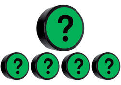 Magneet vraagteken 35mm groen
