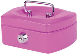 Geldkist Pavo met muntgleuf 125x95x60mm roze
