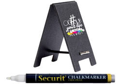 Krijtbord securit mini tafel set 5 stuks zwart