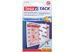 Kleefpads tesa® TACK dubbelzijdig transparant XL 36 stuks