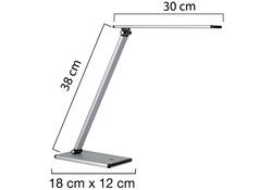Bureaulamp Unilux Terra led aluminium grijs