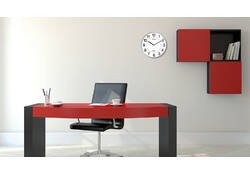 Wandklok Unilux Aria Ø 28.5cm zilvergrijs/wit