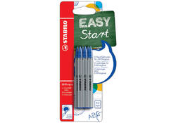 Rollerpenvulling STABILO Easyoriginal fijn blauw blister à 6 stuks