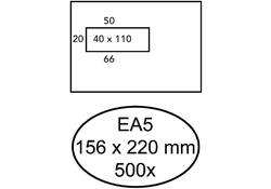 Envelop Quantore 156x220mm venster 4x11cm links 500stuks