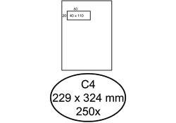 Envelop Quantore 229x324mm venster 4x11cm links zelfkl 250st