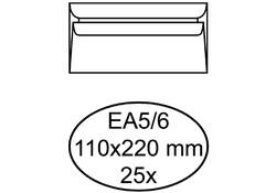 Envelop Quantore bank EA5/6 110x220mm zelfklevend wit 25stuk