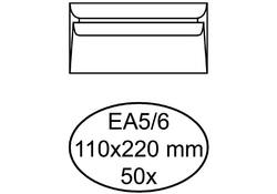 Envelop Quantore bank EA5/6 110x220mm zelfklevend wit 50stuk