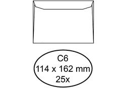 Envelop Quantore bank C6 114x162mm wit 25stuks