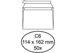 Envelop Quantore bank C6 114x162mm zelfklevend wit 50stuks