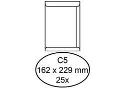 Envelop Hermes akte C5 162x229mm zelfklevend wit pak à 25 stuks