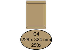 Envelop Quantore akte C4 229x324mm bruinkraft 250stuks