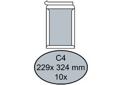 Envelop Quantore bordrug C4 229x324mm zelfkl. wit 10stuks