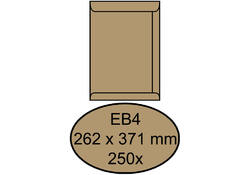 Envelop Quantore akte EB4 262x371mm bruinkraft 250stuks